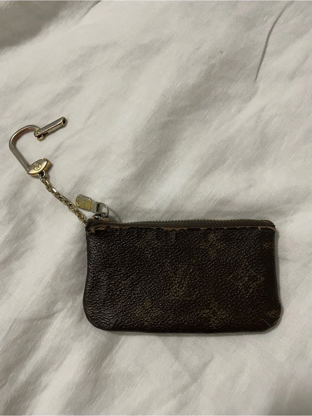 Louis Vuitton Brown Monogram Key & Card Holder with Gold Hardware